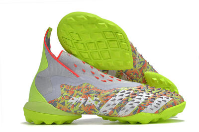 Adidas Predator Freak+ TF Football Shoes - Grey/Red/Yellow