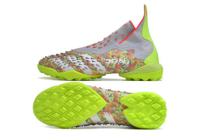Adidas Predator Freak+ TF Football Shoes - Grey/Red/Yellow