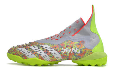 Adidas Predator Freak+ TF Football Shoes - Grey/Red/Yellow