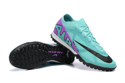 Nike Air Zoom Mercurial Vapor 15 Elite TF Football Shoes - Blue/Black/Purple