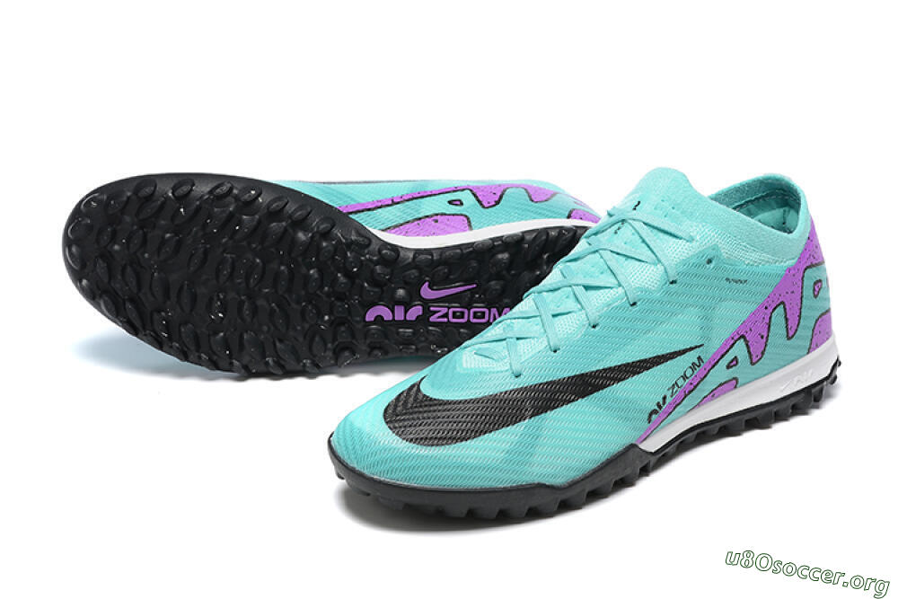 Nike Air Zoom Mercurial Vapor 15 Elite TF Football Shoes - Blue/Black/Purple 0