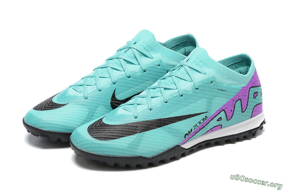 Nike Air Zoom Mercurial Vapor 15 Elite TF Football Shoes - Blue/Black/Purple 9