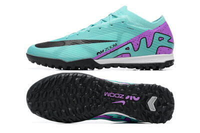 Nike Air Zoom Mercurial Vapor 15 Elite TF Football Shoes - Blue/Black/Purple