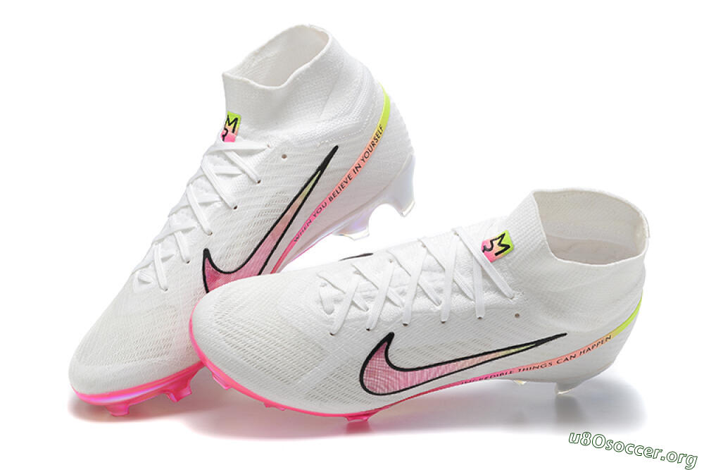 Nike Air Zoom Mercurial Superfly 9 Elite FG Football Boots - White/Pink/Black/Yellow 5