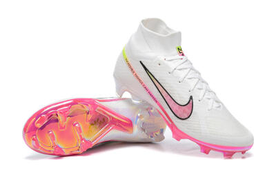 Nike Air Zoom Mercurial Superfly 9 Elite FG Football Boots - White/Pink/Black/Yellow