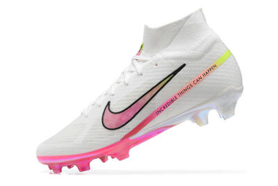 Nike Air Zoom Mercurial Superfly 9 Elite FG Football Boots - White/Pink/Black/Yellow