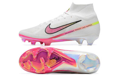 Nike Air Zoom Mercurial Superfly 9 Elite FG Football Boots - White/Pink/Black/Yellow