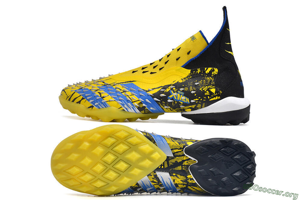Adidas Predator Freak.1 TF Football Shoes - Yellow/Black/Blue 1