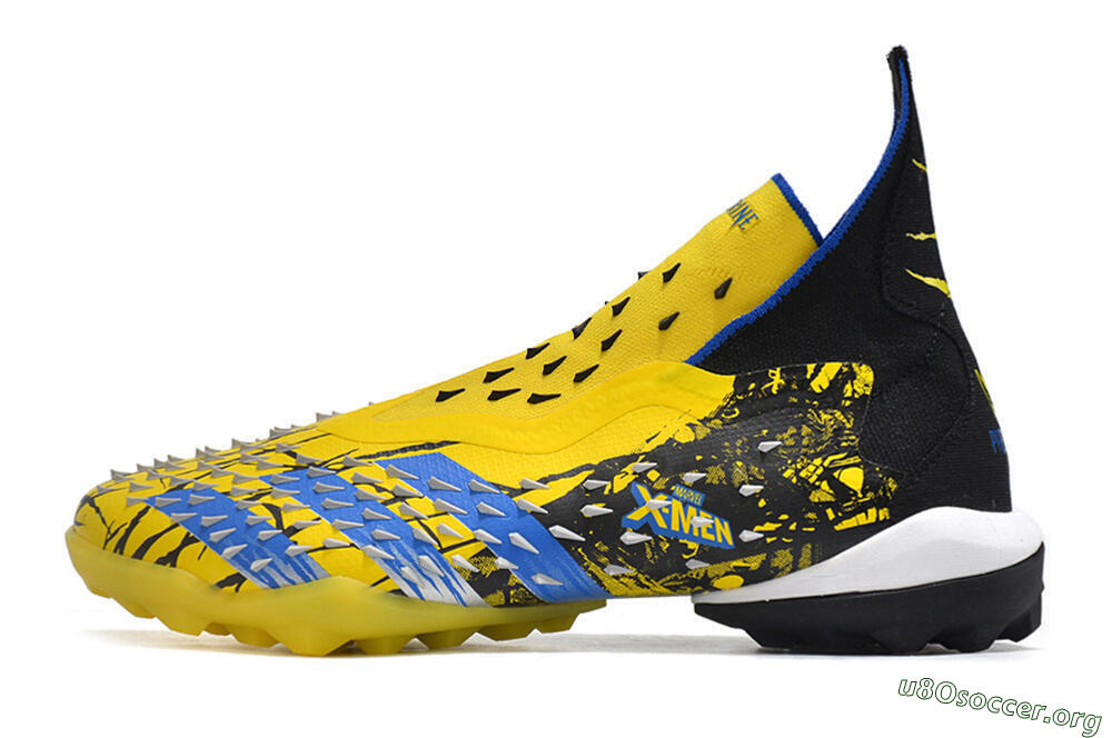 Adidas Predator Freak.1 TF Football Shoes - Yellow/Black/Blue 3
