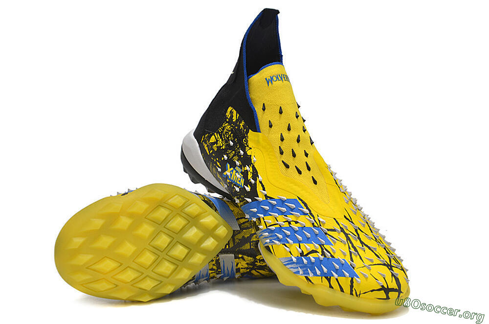 Adidas Predator Freak.1 TF Football Shoes - Yellow/Black/Blue 0