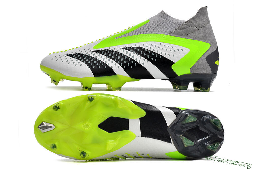 Adidas Predator Accuracy+ FG Football Boots - White/Black/Green 1