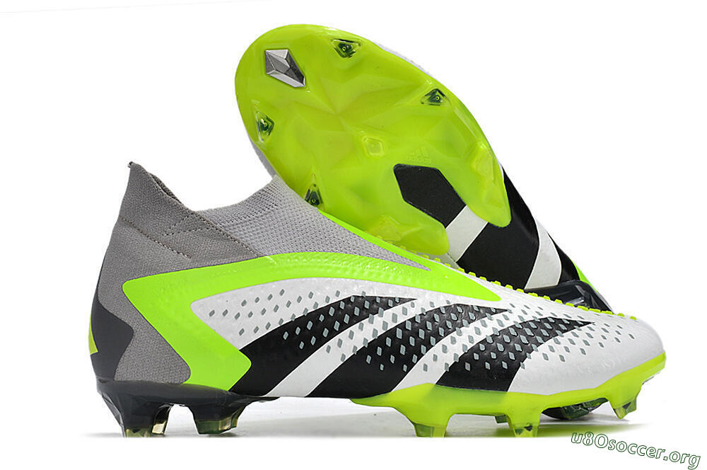 Adidas Predator Accuracy+ FG Football Boots - White/Black/Green 2