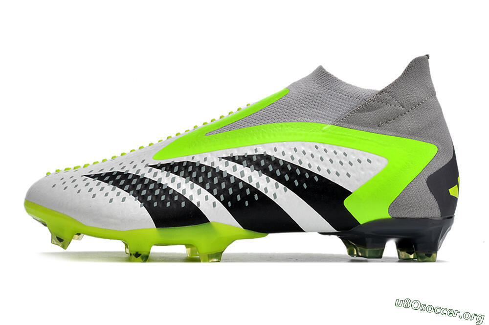 Adidas Predator Accuracy+ FG Football Boots - White/Black/Green 3