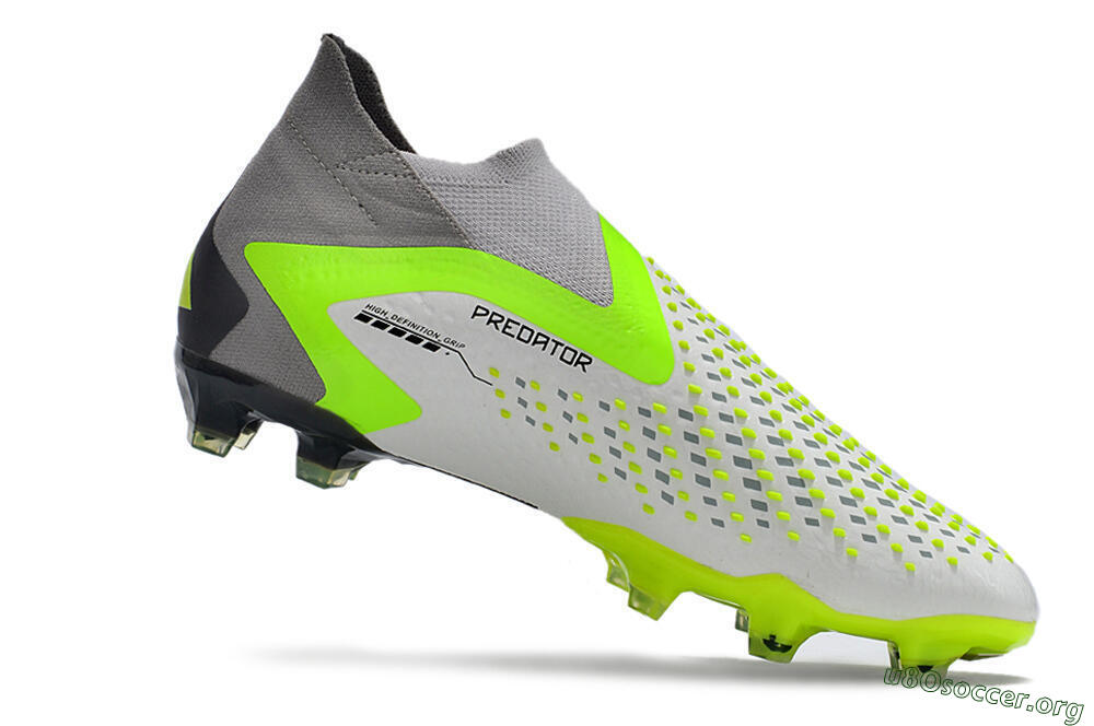 Adidas Predator Accuracy+ FG Football Boots - White/Black/Green 4