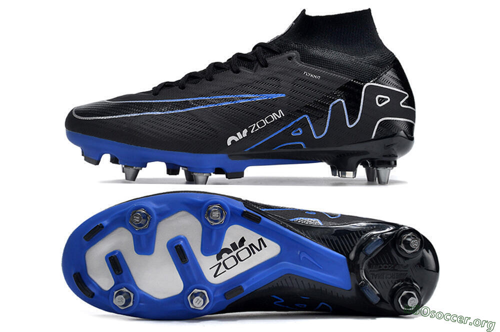Nike Air Zoom Mercurial Superfly 9 Elite SG Football Boots - Black/Blue/White 1