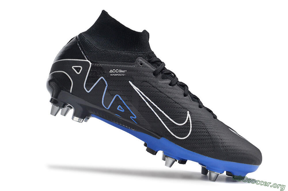 Nike Air Zoom Mercurial Superfly 9 Elite SG Football Boots - Black/Blue/White 4