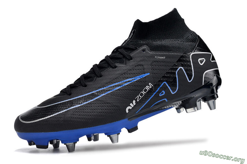 Nike Air Zoom Mercurial Superfly 9 Elite SG Football Boots - Black/Blue/White 5