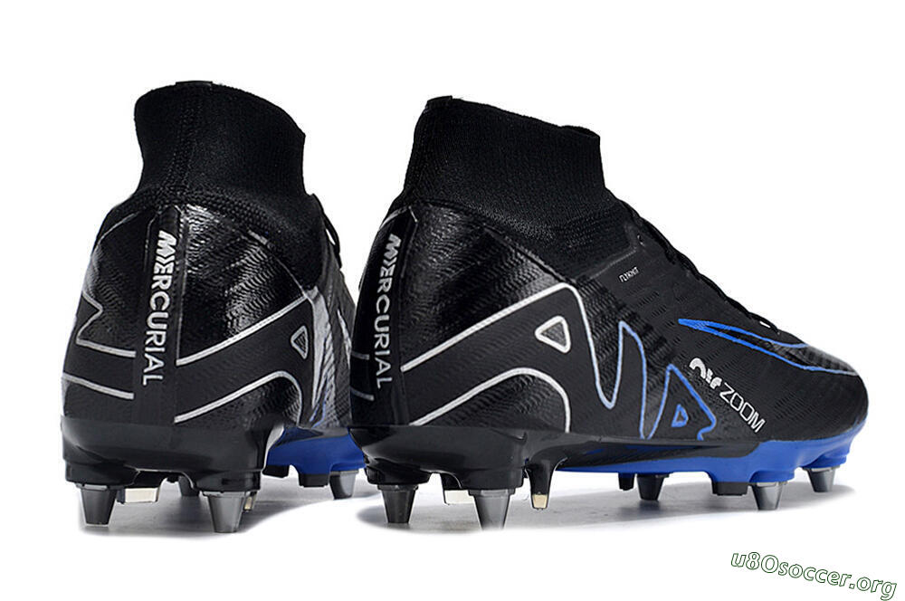 Nike Air Zoom Mercurial Superfly 9 Elite SG Football Boots - Black/Blue/White 6