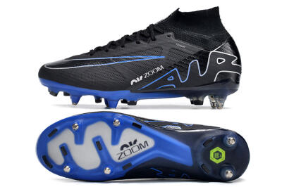 Nike Air Zoom Mercurial Superfly 9 Elite SG Football Boots - Black/White/Blue
