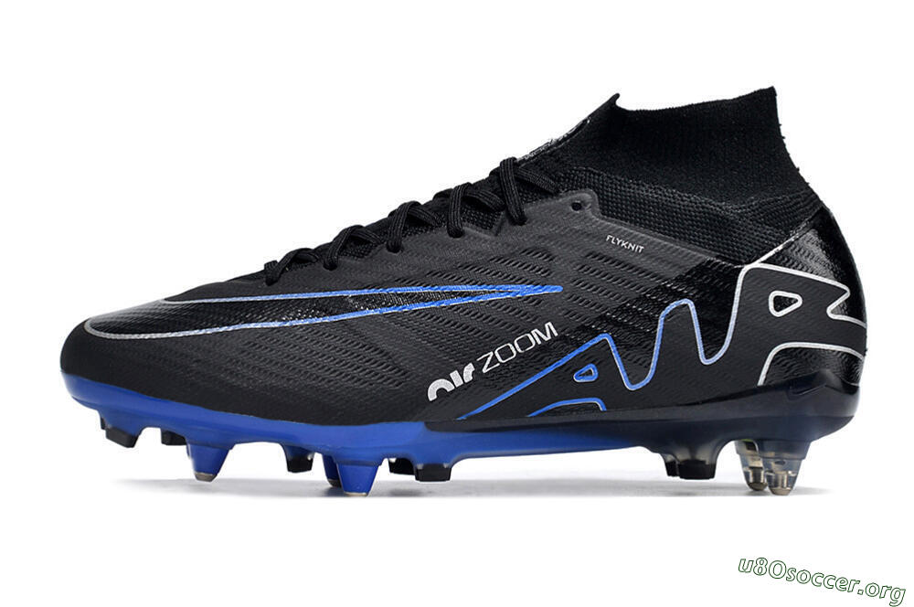 Nike Air Zoom Mercurial Superfly 9 Elite SG Football Boots - Black/White/Blue 3