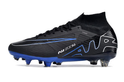 Nike Air Zoom Mercurial Superfly 9 Elite SG Football Boots - Black/White/Blue