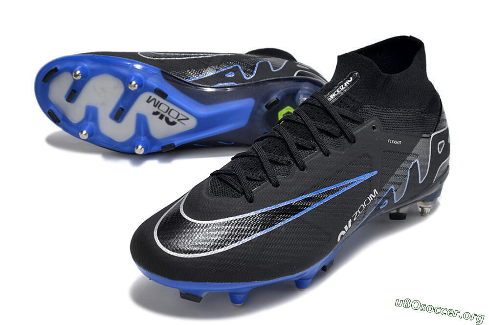 Nike Air Zoom Mercurial Superfly 9 Elite SG Football Boots - Black/White/Blue 0