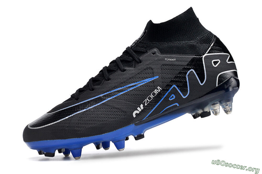 Nike Air Zoom Mercurial Superfly 9 Elite SG Football Boots - Black/White/Blue 5
