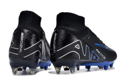 Nike Air Zoom Mercurial Superfly 9 Elite SG Football Boots - Black/White/Blue