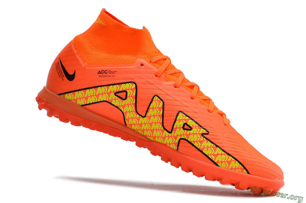 Nike Air Zoom Mercurial Superfly 9 Elite TF Football Shoes - Red/Yellow 4