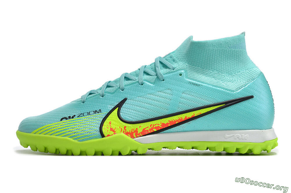 Nike Air Zoom Mercurial Superfly 9 Elite TF Football Shoes - Blue/Green/Black 3