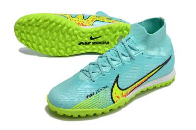 Nike Air Zoom Mercurial Superfly 9 Elite TF Football Shoes - Blue/Green/Black