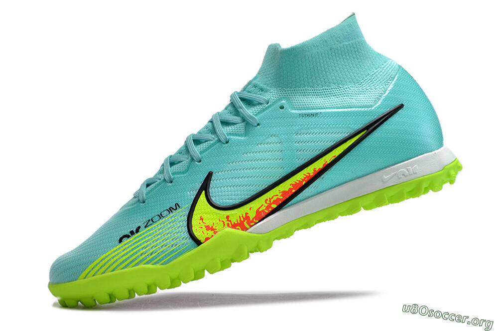 Nike Air Zoom Mercurial Superfly 9 Elite TF Football Shoes - Blue/Green/Black 5