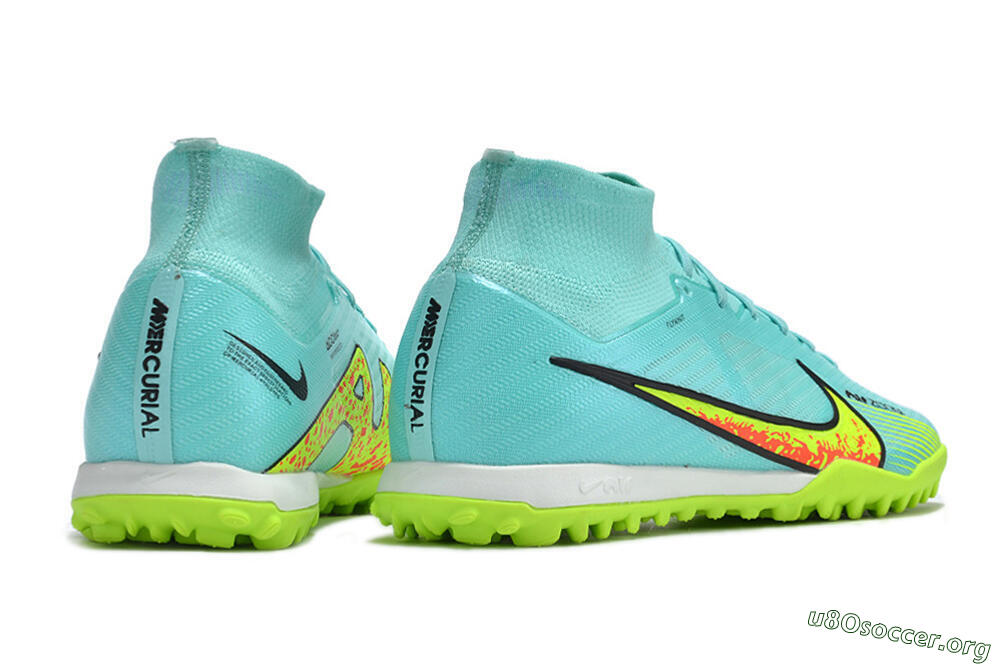Nike Air Zoom Mercurial Superfly 9 Elite TF Football Shoes - Blue/Green/Black 6