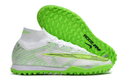 Nike Air Zoom Mercurial Superfly 9 Elite TF Football Shoes - Green/White/Silver