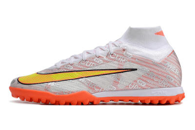 Nike Air Zoom Mercurial Superfly 9 Elite TF Football Shoes - Orange/White/Silver