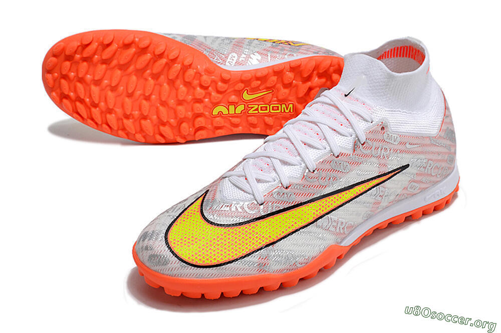 Nike Air Zoom Mercurial Superfly 9 Elite TF Football Shoes - Orange/White/Silver 0