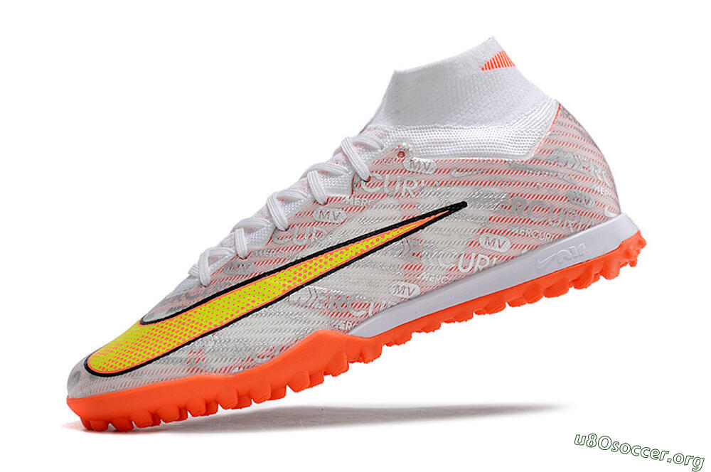 Nike Air Zoom Mercurial Superfly 9 Elite TF Football Shoes - Orange/White/Silver 5