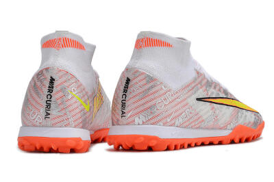 Nike Air Zoom Mercurial Superfly 9 Elite TF Football Shoes - Orange/White/Silver
