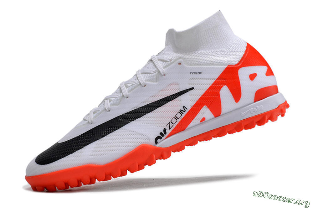 Nike Mercurial Superfly 9 Elite TF Football Shoes - White/Black/Red 5