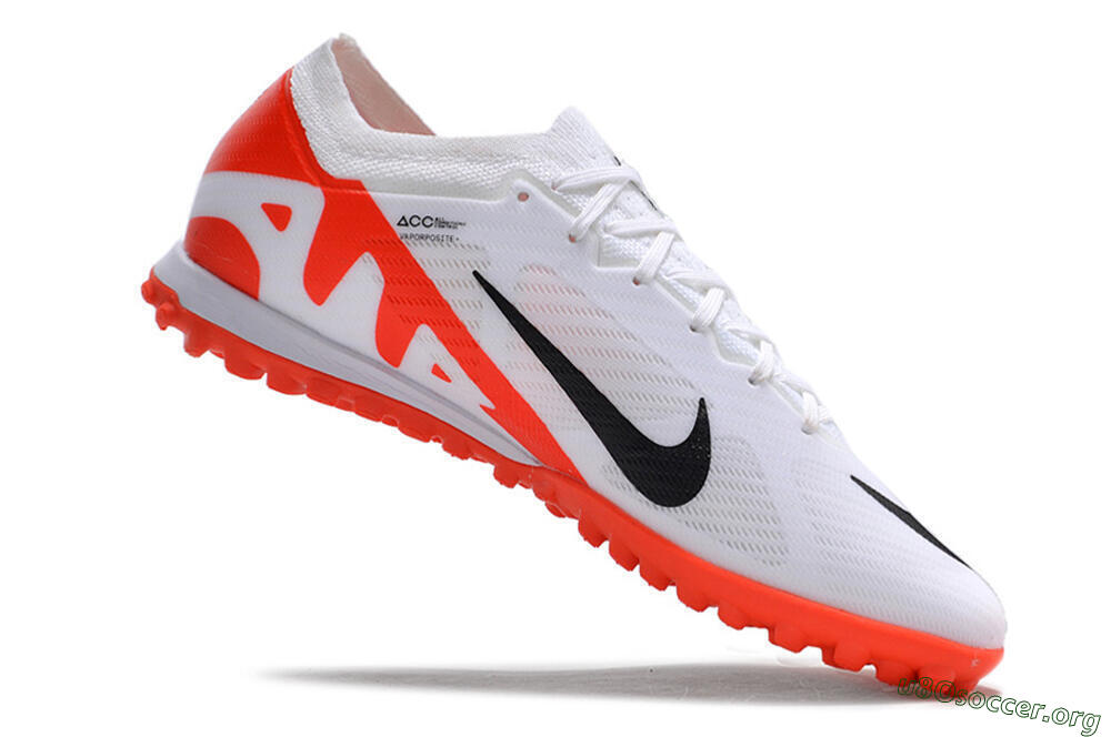 Nike Mercurial Vapor 15 Elite TF Football Shoes - White/Black/Red 4