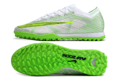 Nike Air Zoom Mercurial Vapor 15 Elite TF Football Shoes - Green/White/Silver