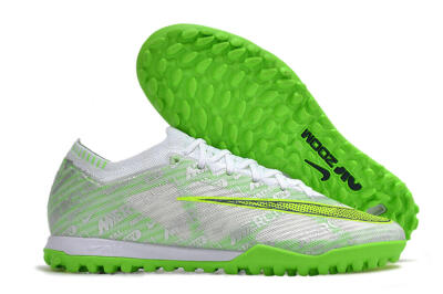 Nike Air Zoom Mercurial Vapor 15 Elite TF Football Shoes - Green/White/Silver