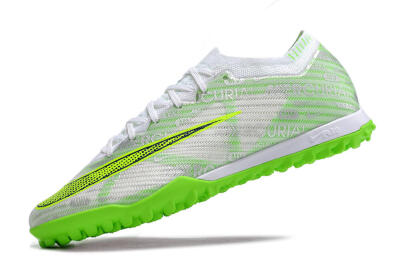 Nike Air Zoom Mercurial Vapor 15 Elite TF Football Shoes - Green/White/Silver