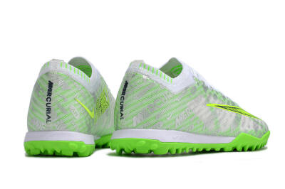 Nike Air Zoom Mercurial Vapor 15 Elite TF Football Shoes - Green/White/Silver