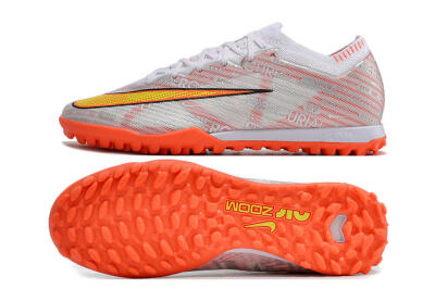 Nike Air Zoom Mercurial Vapor 15 Elite TF Football Shoes - Orange/White/Silver