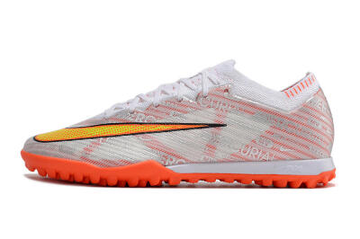 Nike Air Zoom Mercurial Vapor 15 Elite TF Football Shoes - Orange/White/Silver