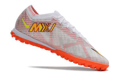 Nike Air Zoom Mercurial Vapor 15 Elite TF Football Shoes - Orange/White/Silver