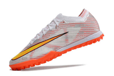 Nike Air Zoom Mercurial Vapor 15 Elite TF Football Shoes - Orange/White/Silver