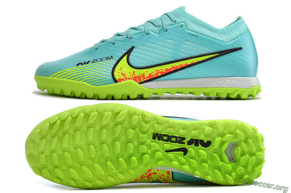 Nike Air Zoom Mercurial Vapor 15 Elite TF Football Shoes - Blue/Green 1