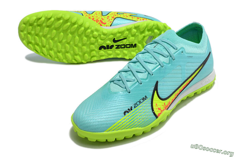 Nike Air Zoom Mercurial Vapor 15 Elite TF Football Shoes - Blue/Green 0